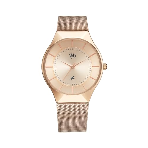 Fastrack Vyb Successor Quartz Analog Rose Gold Dial Stainless Steel Strap Watch for Girls-FV60002WM01W (B0CT8TFDJN) Amazon Price History, Amazon Price Tracker