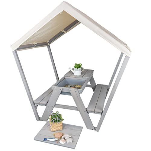 Meppi Kinder-Sitzgruppe Pellworm - grau aus Holz