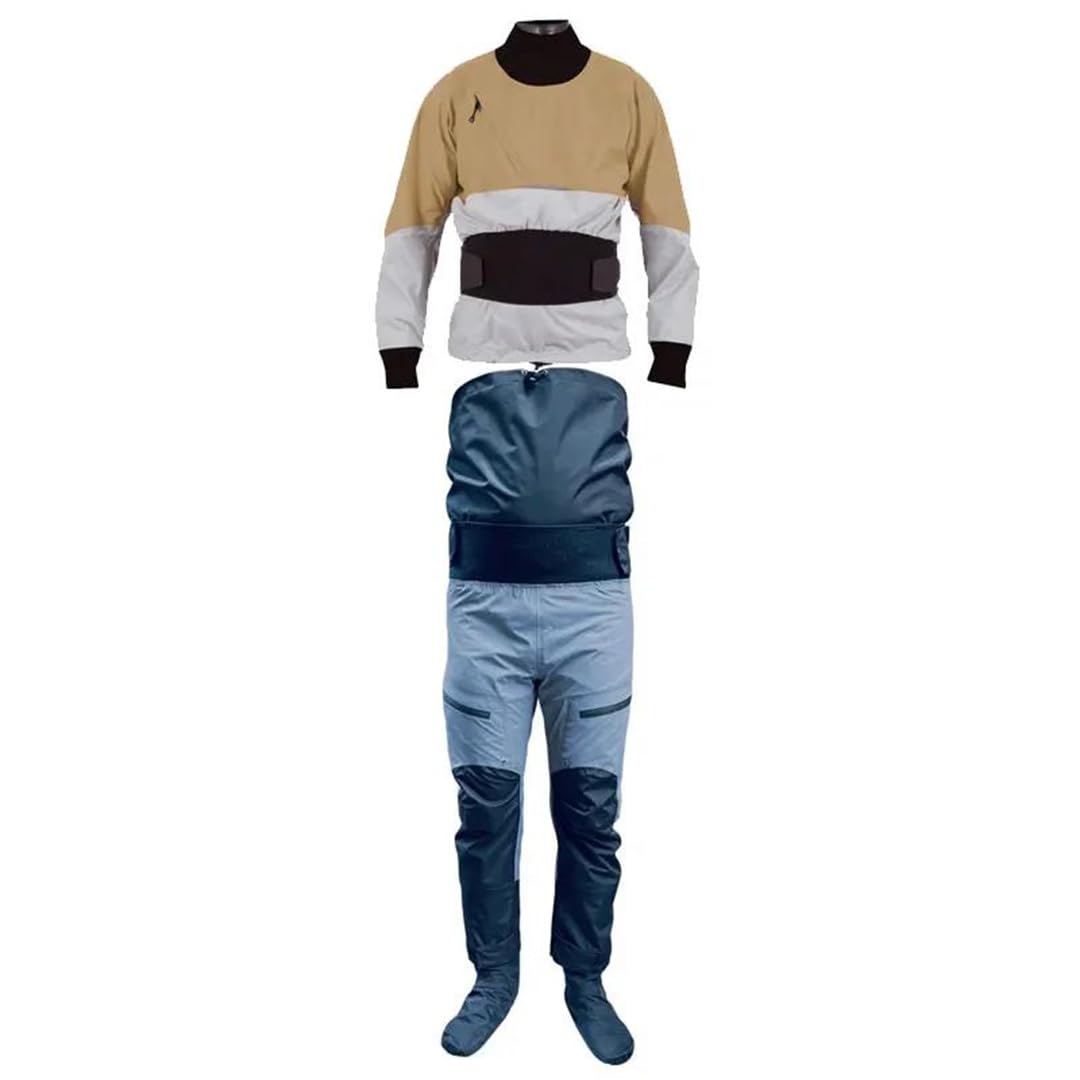 Hcclijo Conjunto De Traje Seco para Kayak para Hombre Y Mujer Chaqueta Impermeable para Remar Pantalones para Vadear Pantalones Canotaje Rafting Navegación Piragüismo Pesca