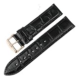 FLAGPVPAGT Cinturino for orologio alla moda rosso con cinturino in oro rosa 16mm 17mm 18mm 20mm adatto for cinturino dell'orologio DW(Black-B-RG,17mm)