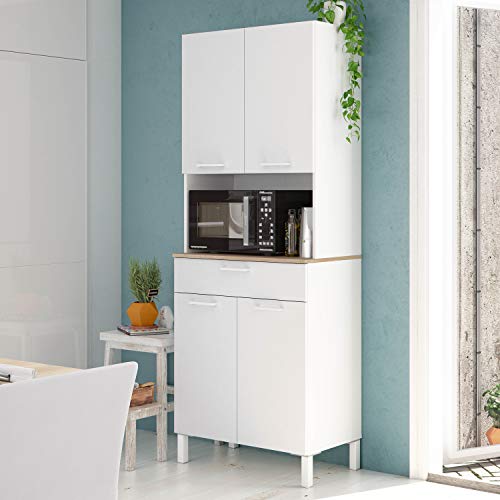 Habitdesign 0F9940A - Alacena de Cocina, Aparador, Mueble Auxiliar 4
