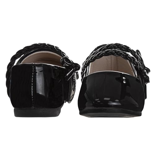 Girls Maryjane Flats Slipon Dual Strap Closure - Formal Dress Shoes Mary Jane Sandal Flat3