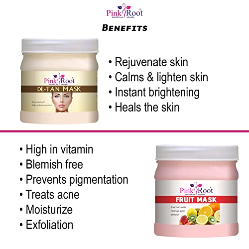 Image of Pink Root De-Tan Mask 500gm with Fruit Mask 500gm