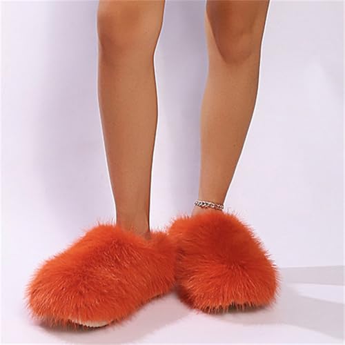 Rungion Fluffy Faux Fur Slides Sandals for Women Trendy Fuzzy Platform Non-slip Slippers Furry House Shoes Indoor Outdoor4