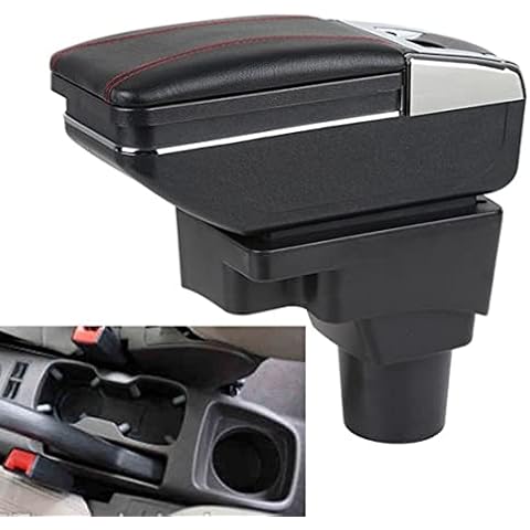 SZSS-CAR Compatible with Leather Car Center Console Armrest Box Chevrolet Aveo Sonic T250 T300 Holden Barina 2011 2012 2013 2014 2015 2016 2017 Armrests Storage Box Cover