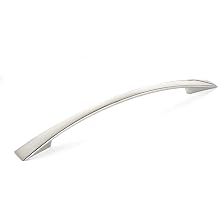 Richelieu Hardware BP821160195 Silverthorn Collection 6 5/16-inch 160 mm Center-to-Center Brushed Nickel Modern Arched Cabinet and Drawer Pull Handle for Kitchen, Bathroom, and Furniture