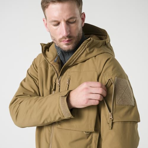 Helikon-Tex Winter Yukon Herren Tactical Jacke - Robuste Bushcraft Winterjacke - Climashield Isolierung - 8 Taschen (DE/NL/SE/PL, Alphanumerisch, M, Regular, Regular, Taiga Green)