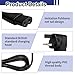 12V for Braun Shaver Charger Cable Series 1,3,5,7,9 Trimmer Beard, 12V 400mA Electric Razor Charging Power Lead Replacement Power Supply Cord for Silk-Epil Epilator 9,7,5, 5544 3040S 5409 7220 5377