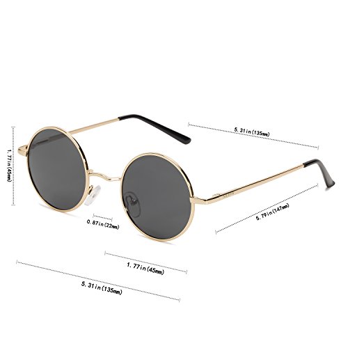 Image of Vintage Small Round Polarized Hippie Sunglasses for Men Women Circle Sun Glasses NP1002