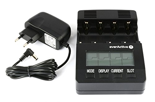 Cargador everActive NC-3000 de pilas recargables NiMH AA AAA 4