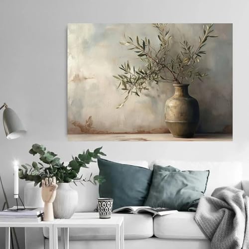 Affiche murale minimaliste vintage olivier pour créer une ambiance zen dans votre chambre