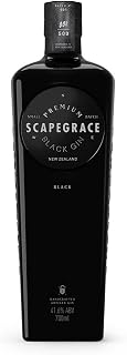 SCAPEGRACE Black 41.6% - Premium Gin - Serie limitata - Naturalmente nero, cambia colore con l'acqua tonica - 700 ml
