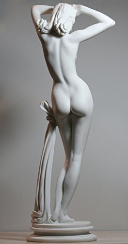 Große nackte weibliche sexy erotische Frau gegossene Marmorstatue Skulptur 43,7 cm