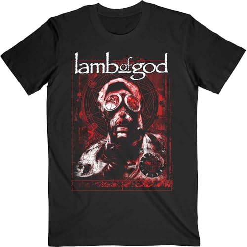 T-Shirt Lamb of God Gas Masks Waves Idéal pour Vos Concerts et Festivals Metal