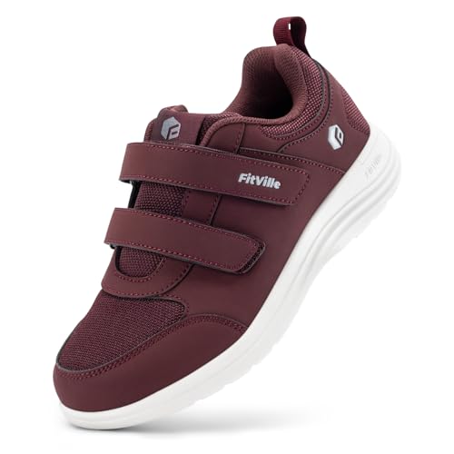 Image of FitVille Diabetic Shoes for Women Wide Width Lightweight Comfortable Extra Wide Walking Shoes Women's Diabetic Shoes with Adjustable Strap