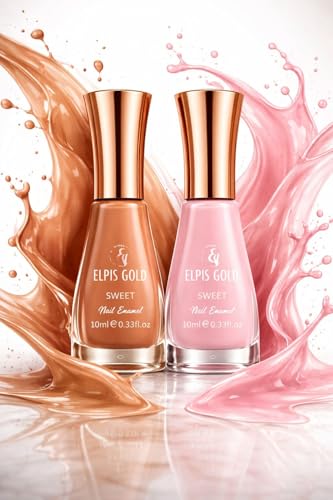 Image of Modena BeautyNail Paint Combo Pack of 2 | Quick Dry | Long Lasting | Glossy Finish (Brown Pink Combo)