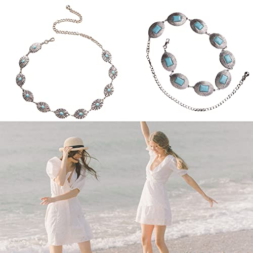 appuivbt Western Turquoises Belt Chain Belt for Women Waist Chain Belt Belly Chain for Dress Waist Chain2