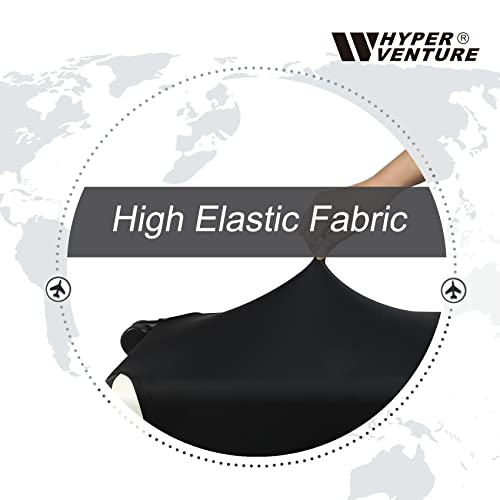 HYPER VENTURE 2 Pieces Washable Luggage Cover Set - Fashion Suitcase Protector Fits 23-30 Inch Luggage (Black-2pcs, M/L)4