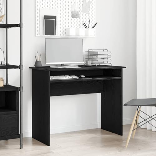 Facile manutenzione: Grazie alla sua superficie liscia, il tavolo è facile da pulire con un panno umido e richiede poca manutenzione.Colore: Rovere nero.