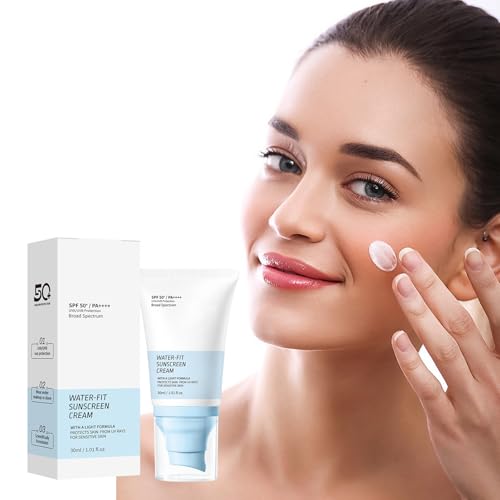 GROEI Water-Fit Sunscreen Cream SPF 50+ PA++++,Sunscreen Lotion for Face, Lightweight Daily UV/UVB Protection, Moisturizing Formula, Suitable for All Skin Types, 30ml
