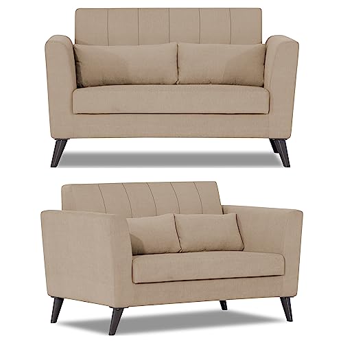 Image of Adorn India Daniel 3+2+1 6 Seater Sofa Set (Beige) (3 Year Warranty)