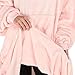 THE COMFY Dream | Oversized Light Microfiber Wearable Blanket, Seen on Shark Tank, One Size Fits All, (Heather Pink)