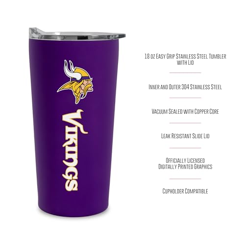 Image of Rico Industries NFL Football Soft Touch, Easy Grip Tumbler