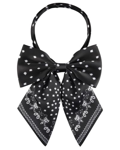 Image of AWAYTR Ladies Adjustable Pre tied Bowtie - Solid Color Bow Ties for Women