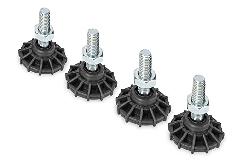 DIGITUS pies niveladores - para armarios de red y servidores de 19 pulgadas de DIGITUS - 4 piezas - capacidad de carga de 250 kg por pie - material plástico PVC - negro