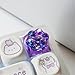 Elacgap Cat Claw Keycap Cute Drip Glue Backlight Keycaps DIY ESC Arrow Key Keycap Replacement for Cherry MX Gaming Mechanical Keyboard (Dark Purple)