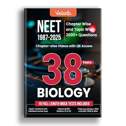 Image of Vedantu 38 Years NEET Biology (1987-2025) Previous Year Questions Book | Chapter & Topic Wise PYQs | 2000+ Questions, QR Video Solutions, 10 Mock Tests | NCERT Based for 2026 Exam