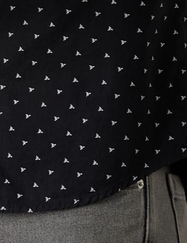 Image of Amazon Brand - Symbol Men Cotton Casual Printed Shirt| Mandarin Collar | Regular Fit | Printed | Full Sleeve | Available in Plus Sizes