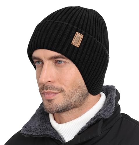 Wmcaps Fleece Lined Winter Beanie with Earflap for Men Women