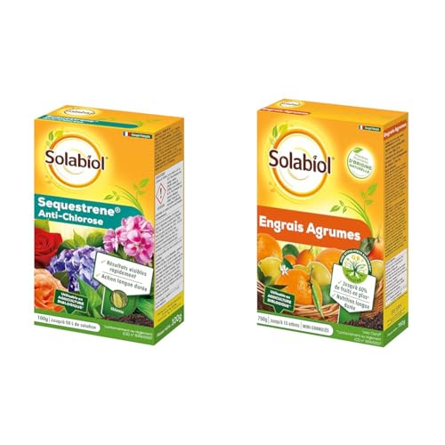 SOLABIOL Sequestrene Antichlorose - 100 G - Résultats Visibles Rapidement - Action Longue durée & Engrais Agrumes, 750g, Utilisable en Agriculture Biologique, SOAGY750