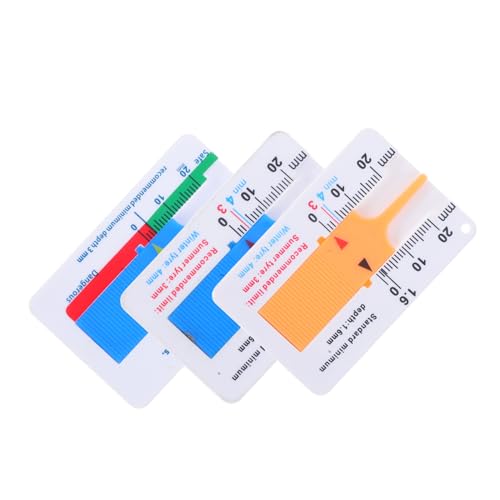 FUNOMOCYA Plastic Tire Tread Depth Gauge Accurate Measuring Tool for Car and Truck Tire Tread Depth Essential Truckers Tool for Safe Driving