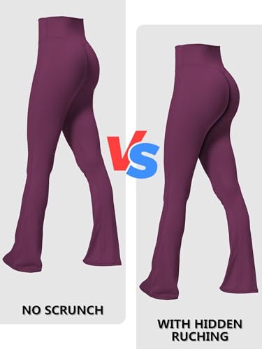 Mini legging évasé sans couture avant Sunzel en rouge cerise chic