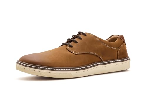Johnston & Murphy, Mens, Colby Plain Toe, Brown Oiled Full Grain, 10.5, Medium