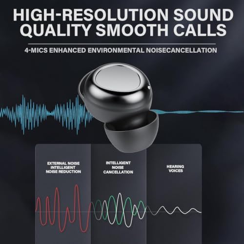 Rulefiss Wireless Earbuds, Hybrid ANC 40dB Noise Cancelling Headphones, 50H Playtime, Bluetooth 5.4, 10mm Drivers with 5 EQ — view 5