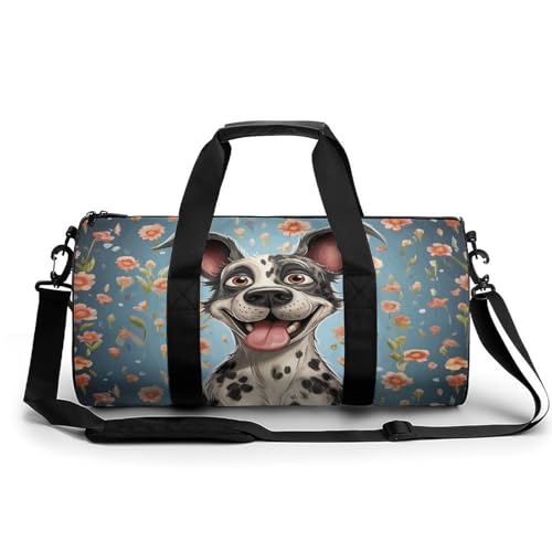 Gym Bag For Women Men Lightweight Fun Dogs Print Duffel Bag Personalized Travel Bags For Travel Sports