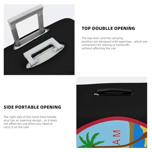 Guam Island Flag Luggage Cover For Travel Suitcase Protector Fits 18-32 Inch Case Small4