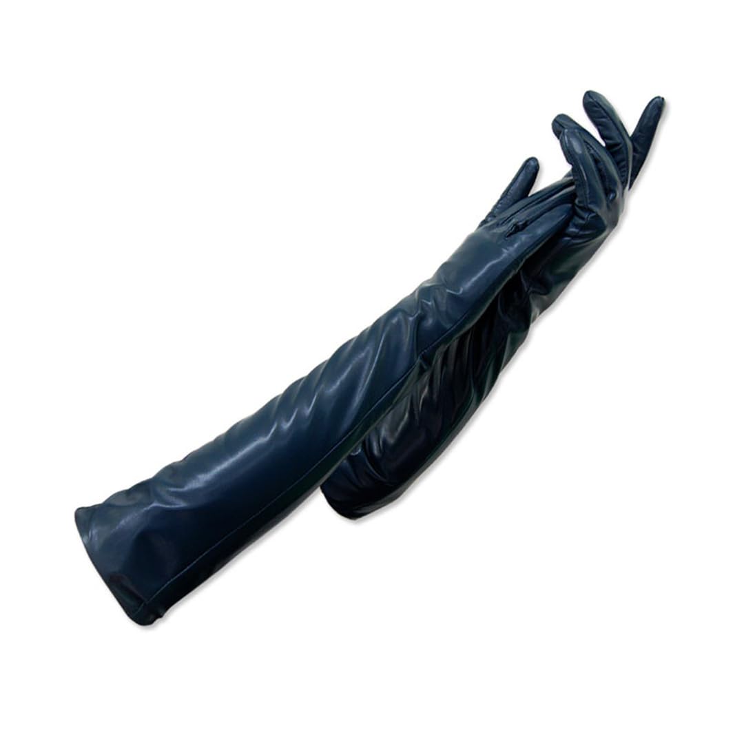 Guanti Invernali Da Donna Alla Moda In Pelle Di Pecora, Maniche Da Braccio, Guanti In Pelle Da Donna, Guanti Lunghi In Pelle Di Pecora Al Gomito
