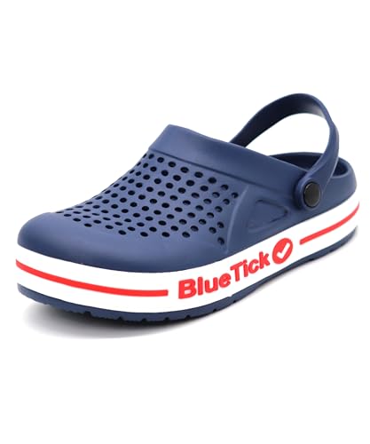 BlueTick Mens Classic Casual Clogs/Sandals with Adjustable Back Strap for Adult | Comfortable & Light Weight | Stylish & Anti-Skid | Waterproof & Everyday Use Mules for Gents/Boys Navy Blue (B0CPSL5B2R) Amazon Price History, Amazon Price Tracker