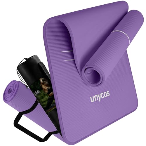 unycos - Esterilla de NBR para Yoga y Pilates, 183x66x1 cm, Morado