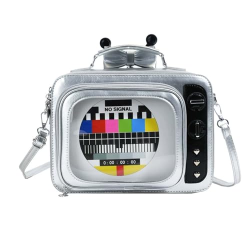 itabag Retro Television Shoulder Bag Clear Windows Anime Display Crossbody Bag for women anime pins display