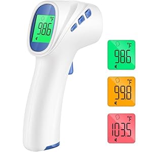 Forehead Thermometer for Adults and Kids, Digital Infrared Thermometer with Fever Alarm, FSA HSA Eligible, Fast Accurate Results, Easy to use