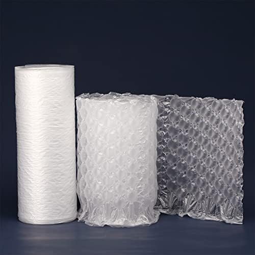 RESISSHO Air Cushion Bubble Film PK003, Air Bubble Void Filling Bags 984 ft X 15 3/4 in X 12 1/2 in per Roll Inflatable Packaging Air Bubble Bag, Working with T8/T30 Air Cushion Machine