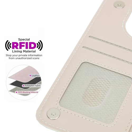 Image of uCOLOR for iPhone 13 Pro Wallet Case Magsafe with Card Holder Slot【Compatible with MagSafe】 Folio Flip PU Leather RFID Blocking Design (Pastel Check Vibes, iPhone 13 Pro)
