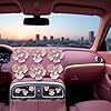 6Pcs Pink Bling Daisy Air Vent Clips,Pearl Flower Car Air Fresheners Vent Clips Cute Car Diffuser Vent Clip Rhinestone Cars Decoration Interior Decor Cars Accessories for Women,Interior Accessories #2