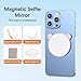 CLVervea Magnetic Selfie Mirror for Back Camera - Convex Phone Mirror Compatible with MagSafe, iPhone 16/15/14/13/12 Pro Max Plus & All Phones, Ideal for Selfies, Vlogging, Streaming - Pink
