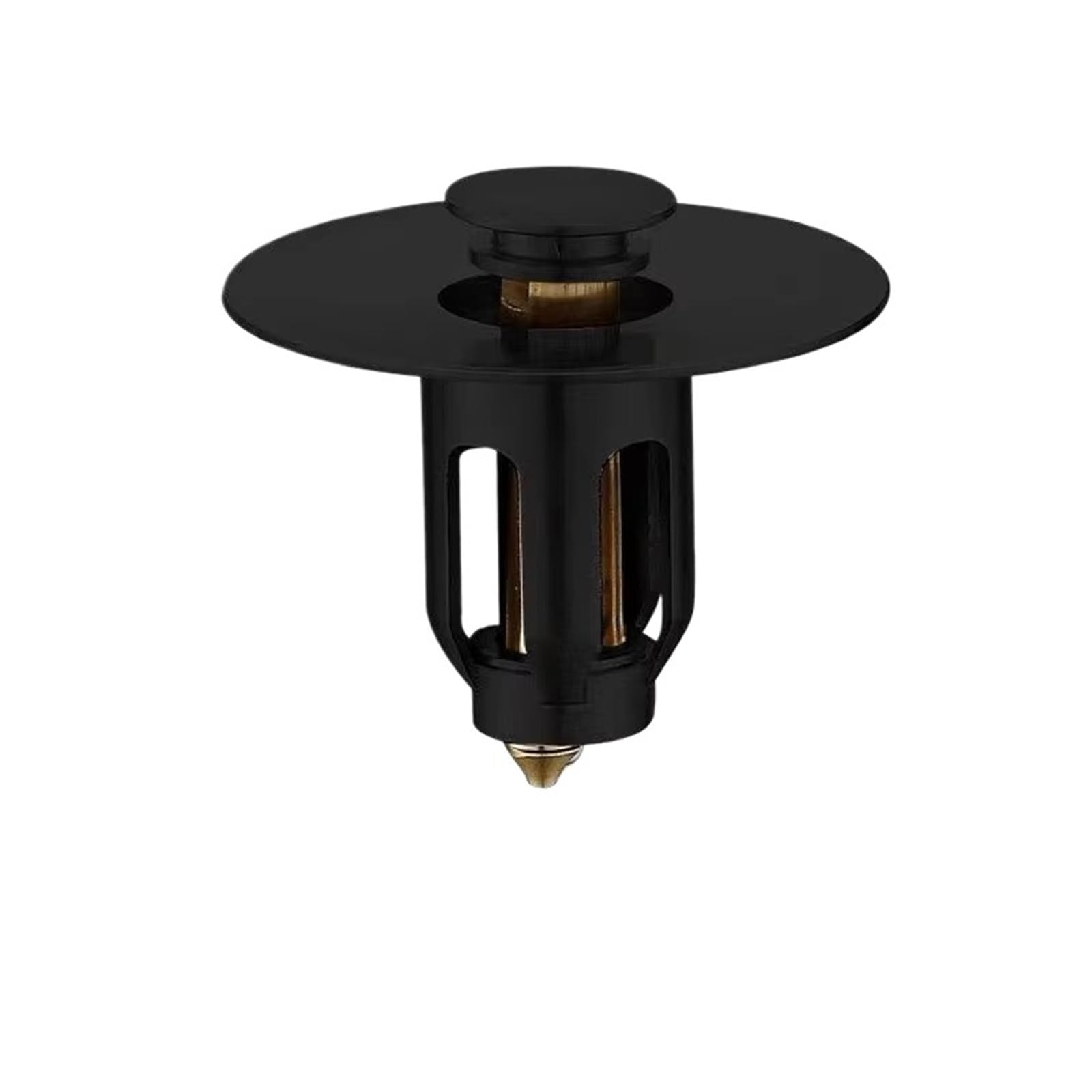 1PCS Press Bounce Pop-up Drain Stopper, Multifunctional Hair Catcher Sink Strainer For Bathroom Kitchen Bathtub Washbasin(Black)